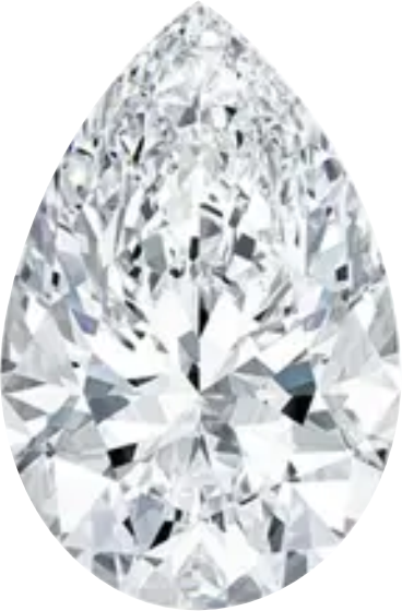 Pear cut diamond